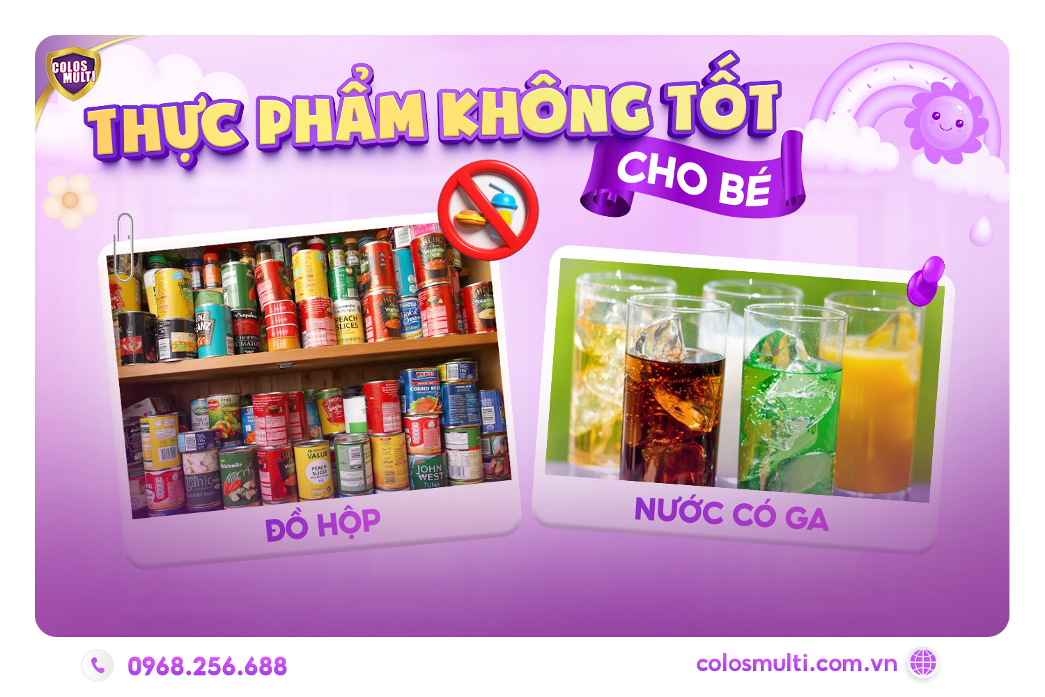 Các loại thực phẩm không tốt cho bé