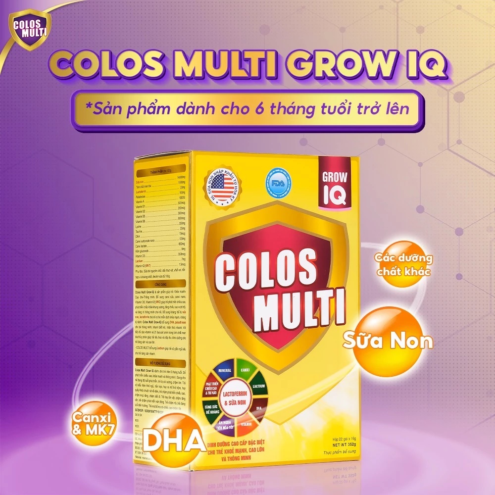 Sữa non Colos Multi Grow IQ dành cho trẻ trên 6 tháng tuổi