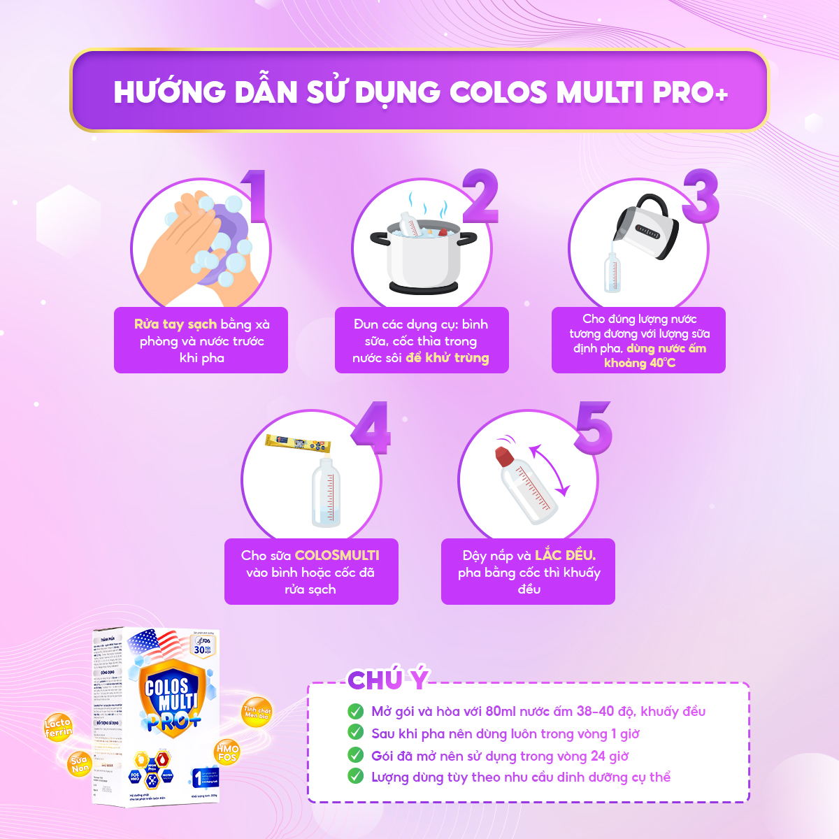 Sữa non Colos Multi Pro+1 cho trẻ từ 0-6 tháng tuổi