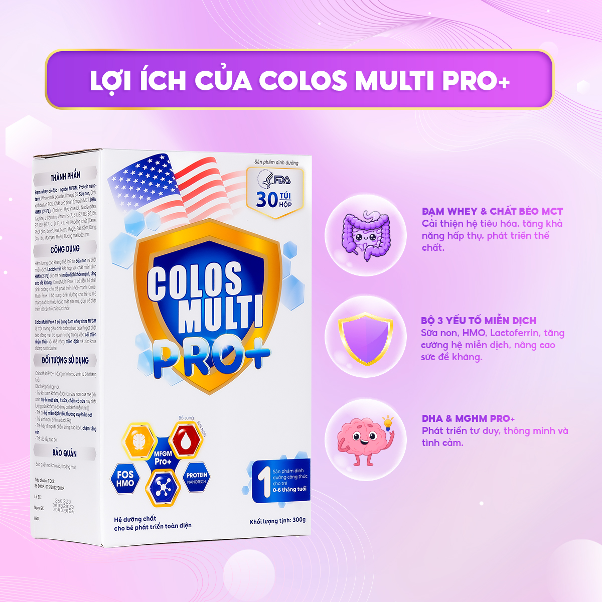 Sữa non Colos Multi Pro+1 cho trẻ từ 0-6 tháng tuổi