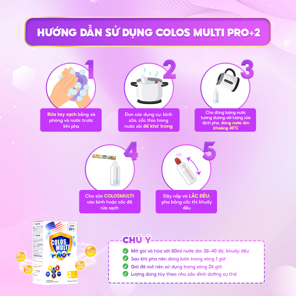 Sữa non Colos Multi Pro+2 cho trẻ từ 6-12 tháng tuổi