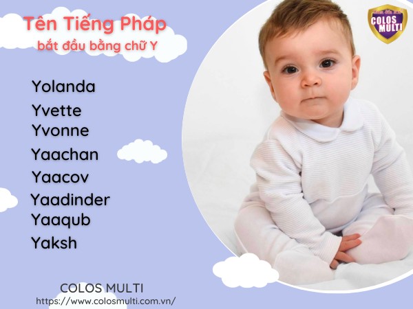 Đặt tên tiếng Pháp bắt đầu bằng chữ Y