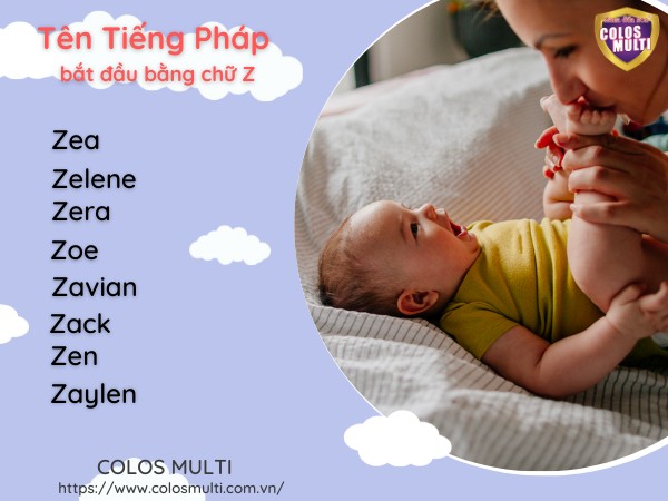 Đặt tên tiếng Pháp bắt đầu bằng chữ Z