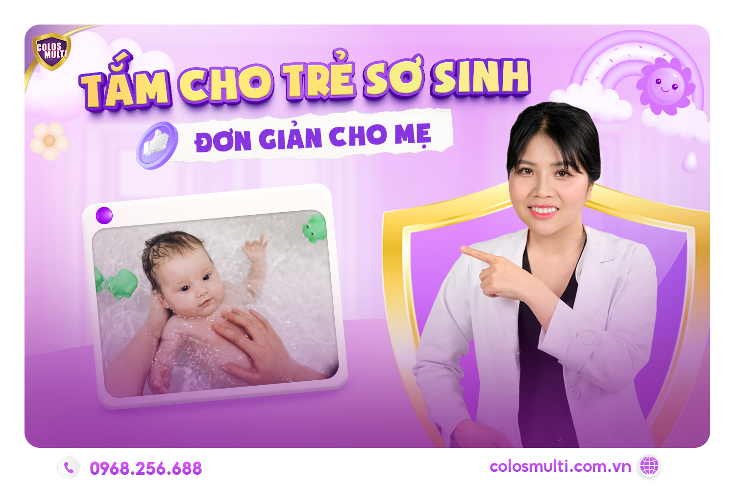 Tắm cho trẻ sơ sinh đơn giản dành cho mẹ