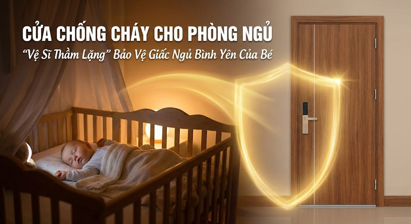 Cửa chống cháy cho phòng ngủ: "Vệ sĩ thầm lặng" bảo vệ giấc ngủ bình yên của bé